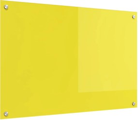 vidaXL Panou de bucătărie Galben 90 x 60 cm sticlă securizată