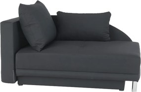 Canapea extensibilă, material textil gri-negru, stânga, LAUREL