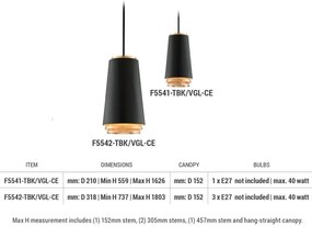 Pendul elegant design modern FAHRENHEIT small