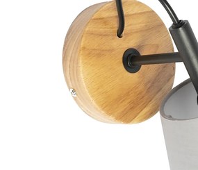 Lampă de perete rustică din lemn cu gri - Cupy