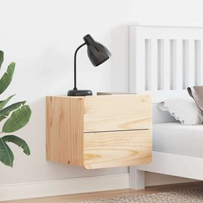 vidaXL Noptieră cu sertar Pe perete Maro 39 x 34 x 33 cm Lemn masiv de pin