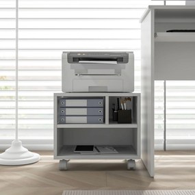 HOMCOM Suport imprimantă mobilier depozitare birou caisson 4 compartimente deschise 40L x 30l x 36H cm alb | Aosom Romania