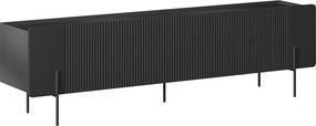 Dulap TV Malmi 200 cm - negru mat / picioare negre