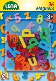 SET LITERE MICI MAGNETICE MULTICOLORE 36 PIESE 3 CM LUNGIME - LENA (LE65746)