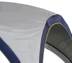 Outsunny Pavilion grădină Gartenzelt cort de petrecere cort de soare rezistent la intemperii, stalp metal + poliester crem + albastru 4 x 4 x 2,5 m | Aosom Romania