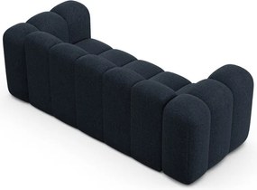 Canapea albastru-închis cu tapițerie din chenille 200 cm Lupine – Micadoni