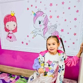 INSPIO Autocolant - Prințesă și unicorn