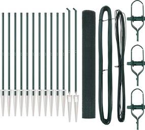 vidaXL Stâlp de gard. Verde 25 x 1,2 m (plasă de 19 x 19 mm)