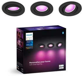 SET 3x corp de iluminat LED RGBW încastrat dimabil Philips Hue CENTURA 1xGU10/4,2W/230V