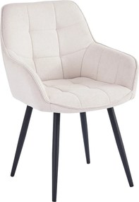Scaun MARKEN, stofa clasica crem - Vardo 25, 59x62x86 cm