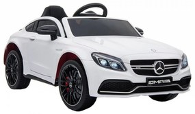 Masinuta Electrica cu acumulator pentru copii NOVOKIDS™ Mercedes C63S AMG Coupe, Cu telecomanda, Roti din Cauciuc EVA, 3-8 ani , Usi cu deschidere ,