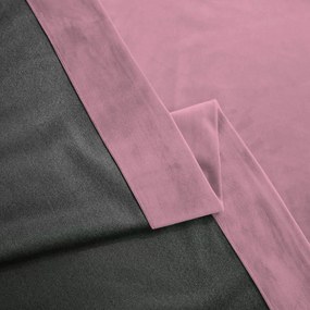 Set draperie din catifea blackout cu rejansa transparenta cu ate pentru galerie, Madison, densitate 700 g/ml, Queen Pink, 2 buc