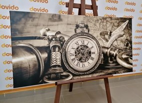 Tablou ceasul din trecut în design sepia