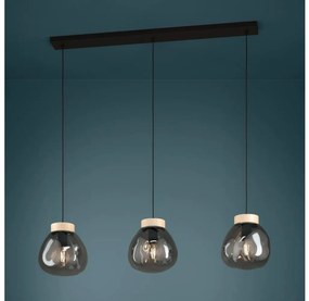 Lustră pe cablu Eglo 390318 MAGACELA 3xE27/40W/230V fumuriu