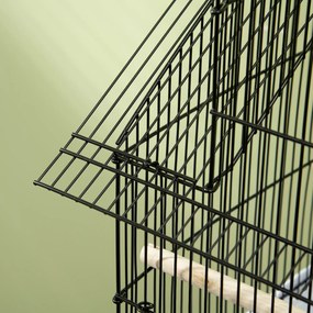 PawHut Cusca pentru Păsări din Metal și Plastic, cu Mâner de Transport și Tavă Detașabilă, Alb, 50.5x41x63 cm | Aosom Romania