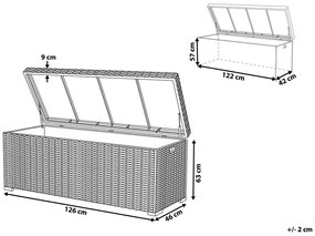 Box de depozitare 126x46 cm MINTARO (bej). 1027130