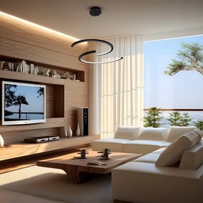 Lustră LED pe cablu DOUBLEMOON LED/30W/230V negru