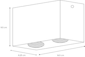 Lucide 09101/02/30 - Lampa spot BODI 2xGU10/50W/230V