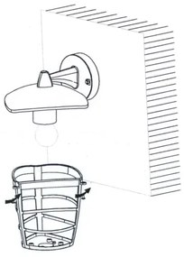 Eglo 93095 - LED Aplică perete exterior ALORIA 1xE27/8,5W/230V