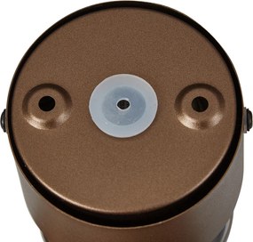 Lampă de perete de design bronz închis incl. LED IP44 - Lens