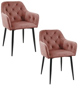 Set 2 scaune de sufragerie Satya (roz închis). Promo -26%. 1071233