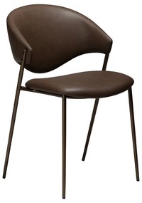 Scaun de dining maro închis din imitație de piele Zone – DAN-FORM Denmark