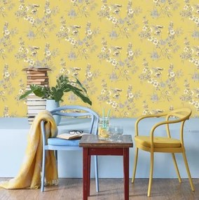 Tapet Rosemore, Yellow Luxury Bird, 1838 Wallcoverings, 5.3mp / rola