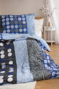 Lenjerie de pat din policoton CIRCLES BLUE, albastru Dimensiune lenjerie de pat: 70 x 90 cm | 140 x 200 cm