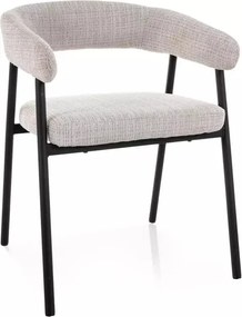 Scaun tapițat Katana 258 gri / negru mat
