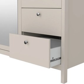 Șifonier grej cu oglindă 150x199x58 cm Madrid – Tvilum