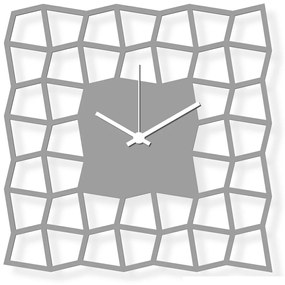 Ceas de perete de dimensiuni medii, sticlă acrilică gri 28x28 cm - NeoKubist | DSGN