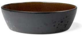 Bol mic negru/chihlimbar din gresie Gastro Black/Amber – Bitz