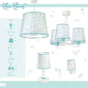 Dalber 81172H - Lustră copii DREAM FLOWERS 1xE27/60W/230V