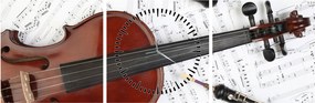 Tablou - Unelte muzicale (cu ceas) (90x30 cm)