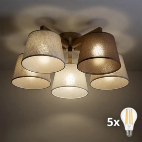 BRILAGI - Lustru aplicat LED LATTE SABIA 5xE27/15W/230V pin/mix