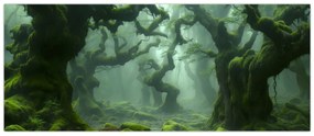 Tablou - O pădure acoperită de mușchi (120x50 cm)