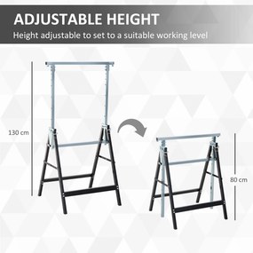 HOMCOM set suport de lucru, inaltime reglabila, 68x58x80 cm | Aosom Romania