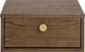 Noptieră în culoare naturală închisă cu aspect de lemn de stejar Monfort – Actona