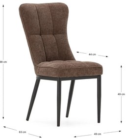 Scaune de dining maro 2 buc. Damon – Marckeric