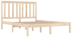 Cadru de pat small double 4ft, 120x190 cm, lemn masiv de pin