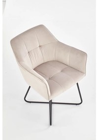 Scaun de bucaterie Faustina, bej/negru