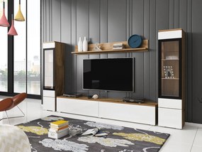 Mobilier living Selwyn II (wotan + Alb lucios ) (fără iluminat). 1054047
