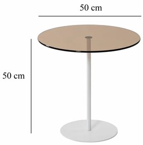 Masuta Auxiliara Chill-Out, Alb / Bronz