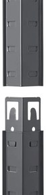 Jusky Set 2 rafturi - 160 x 80 x 40 cm - gri