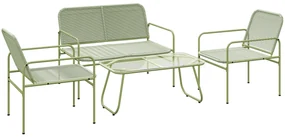 Outsunny Ratan Verde Balcon | Aosom Romania