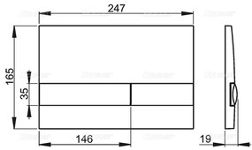 Set vas wc rimless cu capac soft close Fluminia Paris, rezervor incastrat si clapeta alba Alcaplast