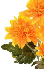 Floare artificială Dahlia galbenă, 54 cm