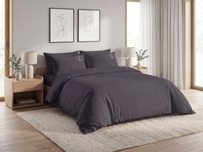 Lenjerie de pat din bumbac PLAIN BEAUTY gri inchis Dimensiune lenjerie de pat: 60 x 70 cm | 140 x 220 cm