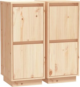 vidaXL Servante, 2 buc., 31,5x34x75 cm, lemn masiv de pin