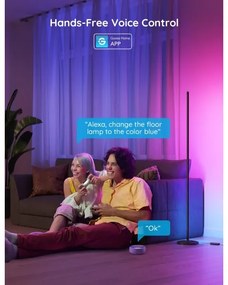 Govee - Lampă de podea LED RGBW reglabilă LITE MATTER LED/24W/230V Wi-Fi